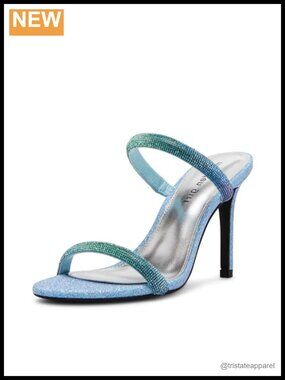 Stiletto Heel Rhinestone Slide Sandals Slingback Wedding Shoe
